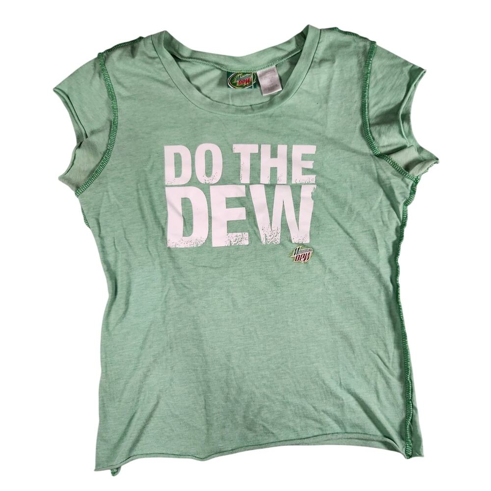 Pepsi Mountain Dew Retro 2007 Green Do the Dew Distressed Lightweight Tee
